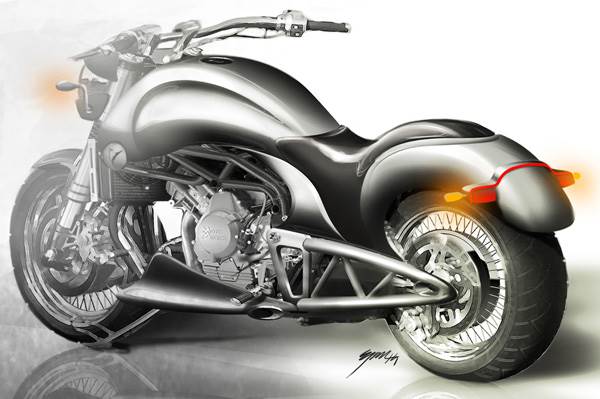 Vardenchi reveals sketch of upcoming motorcycle